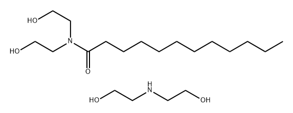 Dodecanamide, N,N-bis(2-hydroxyethyl)-, mixt. with 2,2'-iminobis[ethanol] (9CI) 구조식 이미지