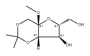 α-D-Fructofuranoside, methyl 1,3-O-(1-methylethylidene)- Structure