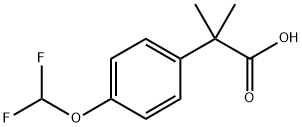 Benzeneacetic acid, 4-(difluoromethoxy)-α,α-dimethyl- Structure