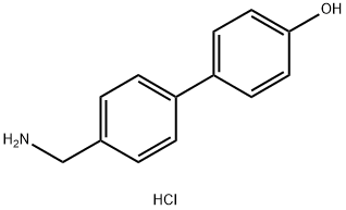[1,1'-Biphenyl]-4-ol, 4'-(aminomethyl)-, hydrochloride (1:1) Structure