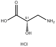 Propanoic acid, 3-amino-2-hydroxy-, hydrochloride (1:1), (2S)- 구조식 이미지