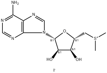 Adenosine, 5'-deoxy-5'-(dimethylsulfonio)-, iodide (9CI) Structure