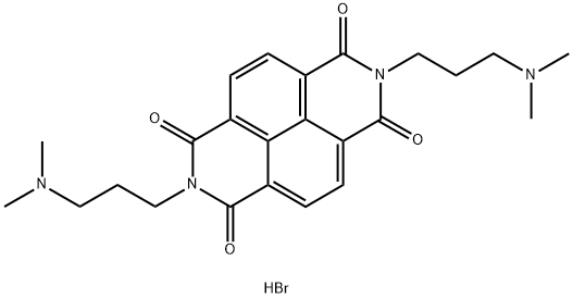 Benzo[lmn][3,8]phenanthroline-1,3,6,8(2H,7H)-tetrone, 2,7-bis[3-(dimethylamino)propyl]-, hydrobromide (1:2) 구조식 이미지