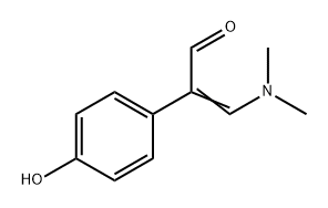 3-Dimethylamino-2-(4-hydroxyphenyl)acroleine, 2-(4-Hydroxyphenyl)-3-dimethylaminoacrolein, 3-(dimethylamino)-2-(4-hydroxyphenyl)acrylaldehyde Structure