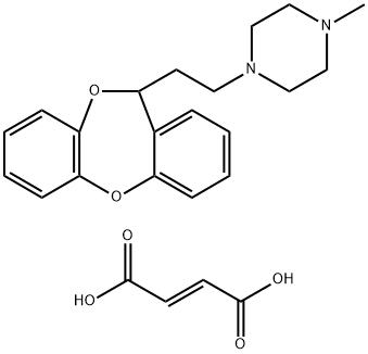 4-메틸2-(디벤조(b,e)1,4-디옥세핀-11-일)에틸1-피페라진디푸마르산염[프랑스어] 구조식 이미지
