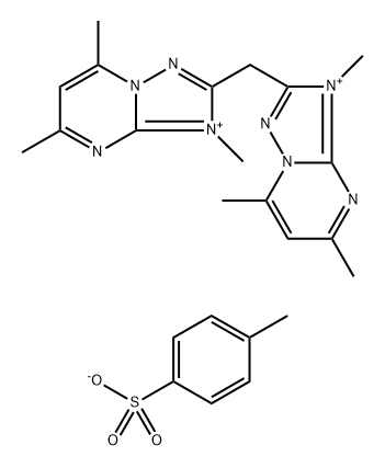 Mono(2,2'-methylenebis(3,5,7-trimethyl-[1,2,4]triazolo[1,5-a]pyrimidin-3-ium)) mono(4-methylbenzenesulfonate) Structure