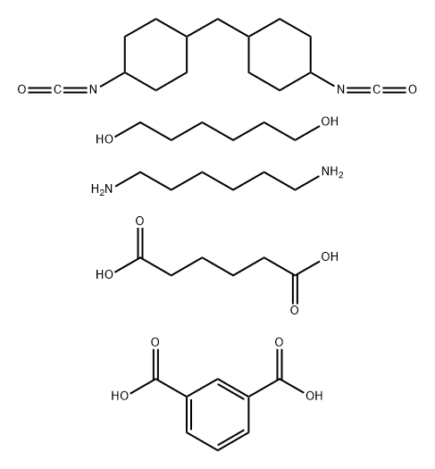 1,3-Benzenedicarboxylic acid, polymer with 1,6-hexanediamine, hexanedioic acid, 1,6-hexanediol and 1,1'-methylenebis[4-isocyanatocyclohexane] Structure