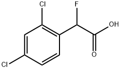 Benzeneacetic acid, 2,4-dichloro-α-fluoro- 구조식 이미지