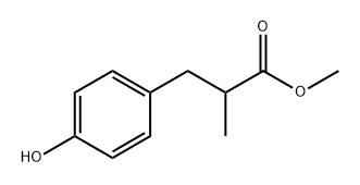 Benzenepropanoic acid, 4-hydroxy-α-methyl-, methyl ester Structure