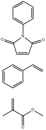 2-Propenoic acid, 2-methyl-, methyl ester, polymer with ethenylbenzene and 1-phenyl-1H-pyrrole-2,5-dione ( 9Cl ) 2-Propenoic acid,2-methyl-,methyl ester,polymer with ethenylbenzene and 1-phenyl-1H-pyrrole-2,5-dione(9Cl) Structure