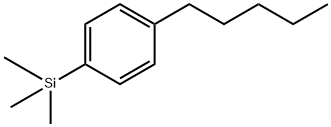 Trimethyl(4-pentylphenyl)silane Structure