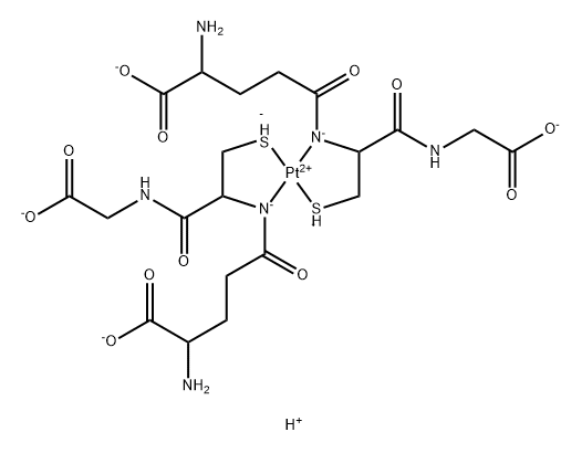 bis(glutathionato)platinum(II) Structure