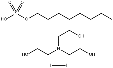 Triethanolamine octylsulfate - iodine complex 구조식 이미지