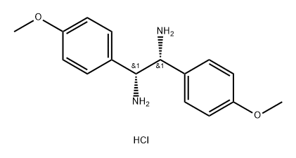 1,2-Ethanediamine, 1,2-bis(4-methoxyphenyl)-, (1R,2R)- hydrochloride Structure