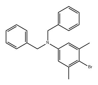 Benzenemethanamine, N-(4-bromo-3,5-dimethylphenyl)-N-(phenylmethyl)- Structure