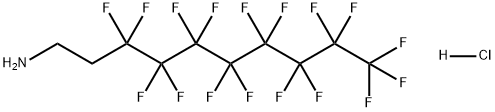 1-Decanamine, 3,3,4,4,5,5,6,6,7,7,8,8,9,9,10,10,10-heptadecafluoro-, hydrochloride (1:1) Structure