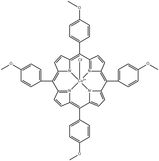 [5,10,15,20-Tetra(p-methoxy)phenylporphyrin]cobalt(III) chloride 구조식 이미지