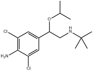 Benzeneethanamine, 4-amino-3,5-dichloro-N-(1,1-dimethylethyl)-β-(1-methylethoxy)- Structure