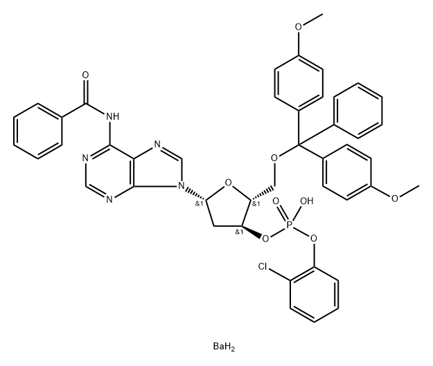 BZ-DMT-DEOXYADENOSINE 2-CLPH DIESTER BARIUM) 구조식 이미지