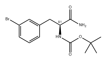 tert-butyl (S)-(1-amino-3-(3-bromophenyl)-1-oxopropan-2-yl)carbamate Structure