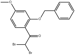 2,2-Dibromo-1-[4-methoxy-2-(phenylmethoxy)phenyl]ethanone Structure