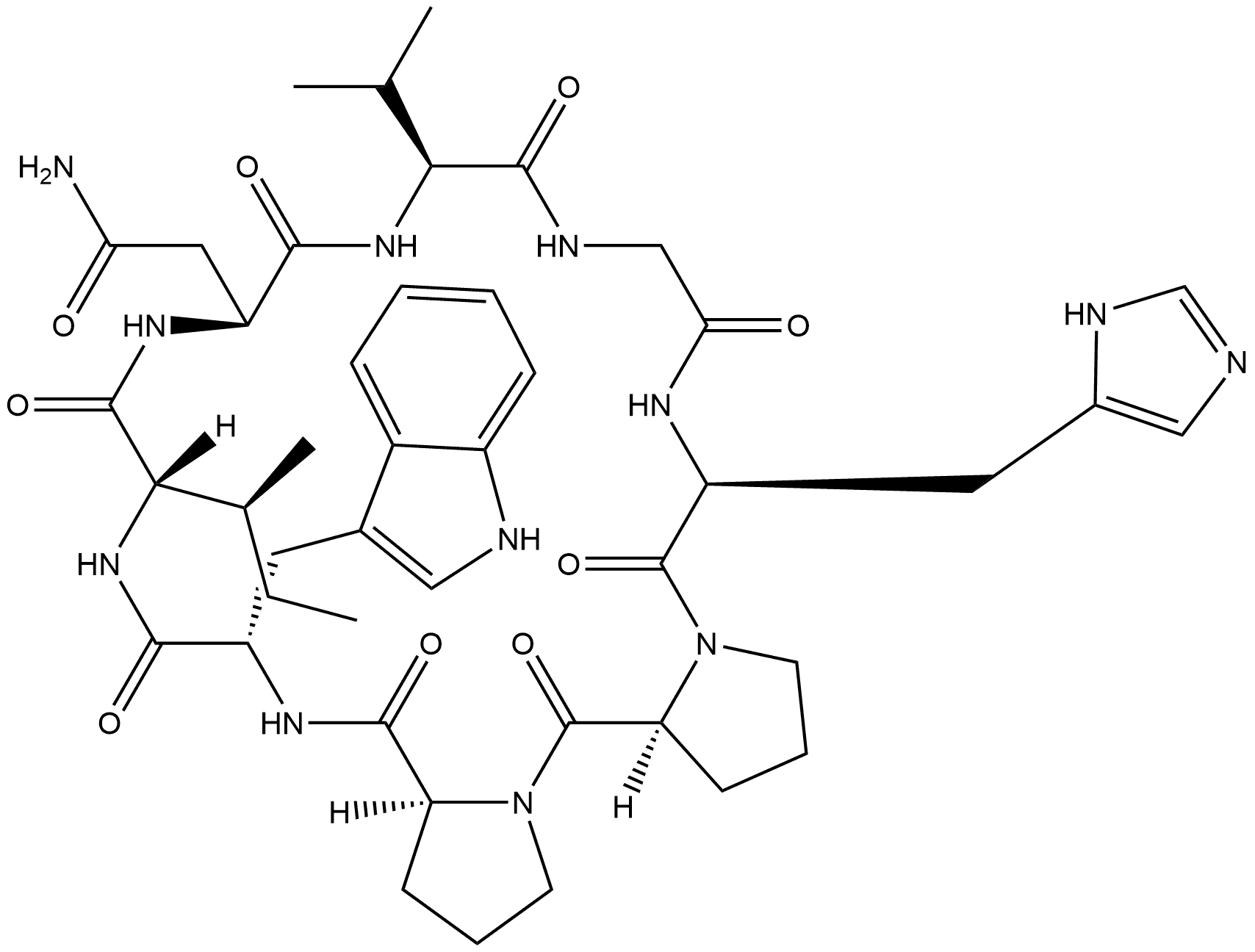 Schnabepeptide D 구조식 이미지