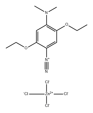 Benzenediazonium, 4-(dimethylamino)-2,5-diethoxy-, (T-4)-tetrachlorozincate(2-) (2:1) Structure