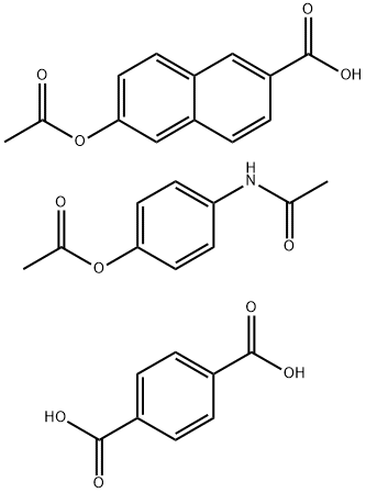 4-ACETOXYACETANILIDE-6-ACETOXY-2-NAPHTHOIC ACID-TEREPHTHALIC ACID COPOLYMER) 구조식 이미지