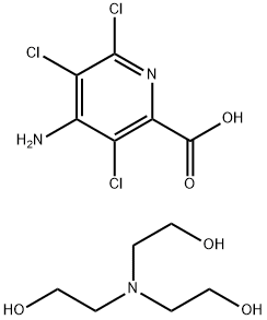 2-Pyridinecarboxylic acid, 4-amino-3,5,6-trichloro-, compd. with 2,2,2-nitrilotrisethanol (1:1) 구조식 이미지