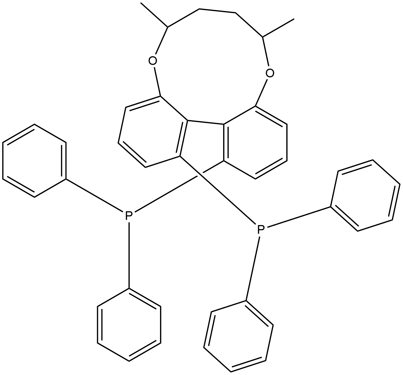((6R,9R,14aS)-6,9-Dimethyl-6,7,8,9-tetrahydrodibenzo[b,d][1,6]dioxecine-1,14-diyl)bis(diphenylphosphine) Structure