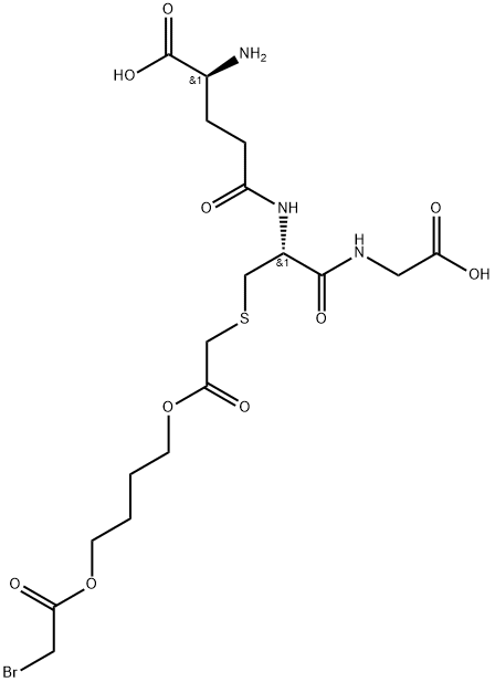 Glycine, L-γ-glutamyl-S-[2-[4-[(2-bromoacetyl)oxy]butoxy]-2-oxoethyl]-L-cysteinyl- Structure