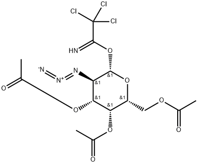 (2R,3R,4R,5R,6S)-2-(acetoxymethyl)-5-azido-6-(2,2,2-trichloro-1-iminoethoxy)tetrahydro-2H-pyran-3,4-diyl diacetate(WXC08710) 구조식 이미지