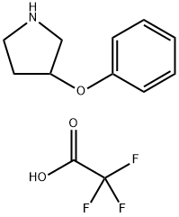 Pyrrolidine, 3-phenoxy-, 2,2,2-trifluoroacetate (1:1) Structure