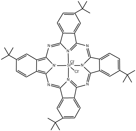 Silicon, dichloro[2,9,16,23-tetrakis(1,1-dimethylethyl)-29H,31H-phthalocyaninato(2-)-κN29,κN30,κN31,κN32]-, (OC-6-12)- Structure