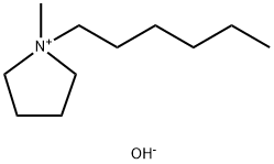 Pyrrolidinium, 1-hexyl-1-methyl-, hydroxide (1:1) Structure