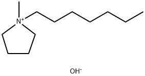 Pyrrolidinium, 1-heptyl-1-methyl-, hydroxide (1:1) Structure