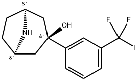 8-Azabicyclo[3.2.1]octan-3-ol, 3-[3-(trifluoromethyl)phenyl]-, (3-endo)- Structure