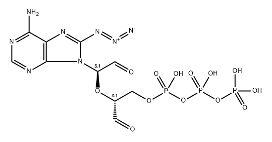 8-azidoadenosine-5'-triphosphate 2',3'-dialdehyde 구조식 이미지