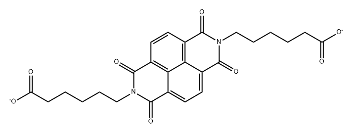 6,6'-(1,3,6,8-tetraoxo-1,3,6,8-tetrahydrobenzo[lmn][3,8]phenanthroline-2,7-diyl)dihexanoic acid 구조식 이미지