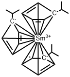 Tris(i-propylcyclopentadienyl)samarium (III) Structure