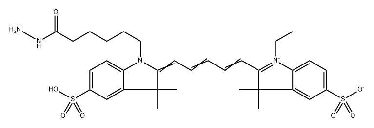 Sulfo-CY5.5 hydrazide Structure
