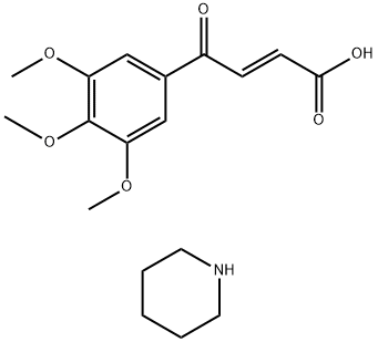 2-Butenoic acid, 4-oxo-4-(3,4,5-trimethoxyphenyl)-, (E)-, compd. with  piperidine (1:1) Structure