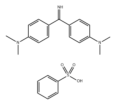 Benzenesulfonic acid, mono-C10-14-alkyl derivs., compds. with 4,4'-carbonimidoylbis[N,N-dimethylbenzenamine]  Structure