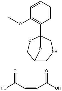 but-2-enedioic acid, 1-(2-methoxyphenyl)-7,8-dioxa-3-azabicyclo[3.2.1] octane 구조식 이미지