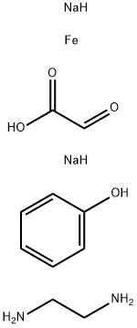 Acetic acid, oxo-, sodium salt, reaction products with ethylenediamine and phenol, iron sodium salts Structure