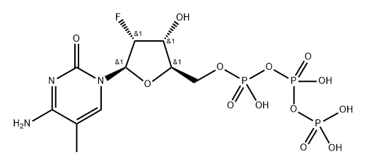 2'-Deoxy-2'-fluoro-5-methylcytidine 5'-triphosphate Structure