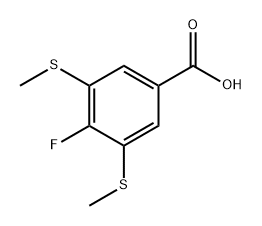 4-Fluoro-3,5-bis(methylthio)benzoic acid Structure