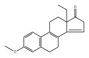 (±)-13-ethyl-3-methoxygona-1,3,5(10),8,14-pentaen-17-one Structure