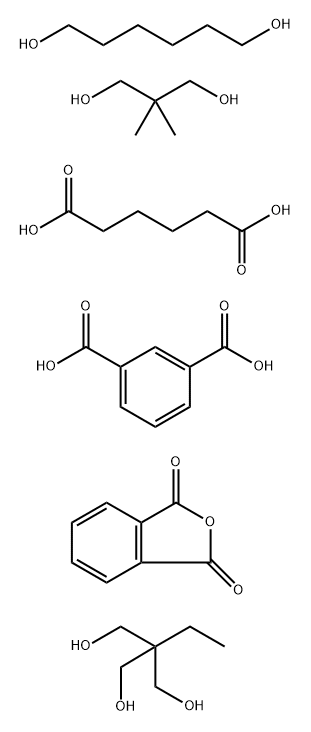 1,3-벤젠디카르복실산,2,2-디메틸-1,3-프로판디올,2-에틸-2-(히드록시메틸)-1,3-프로판디올,헥산디산,1,6-헥산디올및1,3-와의중합체이소벤조푸란디온 구조식 이미지