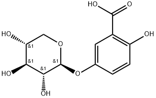 Benzoic acid, 2-hydroxy-5-(β-D-xylopyranosyloxy)- Structure